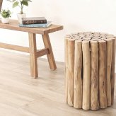 テーブル スツール チェア 椅子 イス 木製 無垢材 チーク材 アジアン バリ ナチュラル 家具 雑貨 リゾート デザイン テイスト アンティーク風 コンパクト おしゃれ ショップ 店舗 新生活