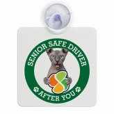カーサイン 高齢者マーク SENIOR SAFE DRIVER ユークレニアンレフコイ 車内用 吸盤タイプ 収れん火災防止タイプ 肉球 日本製 車 ステッカー