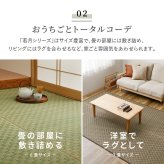 夏ラグ 夏用カーペット い草カーペット 若月 約191×286cm 本間 3畳 3帖 敷き詰め 柄上敷き 花ござ い草ラグ 和モダン 市松模様