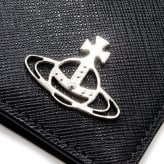 ヴィヴィアンウエストウッド Vivienne Westwood 二つ折り財布 サフィアーノ メンズ レディース ブラック 黒 オーブ 小銭入れなし 札入れ カード入れ SAFFIANO MAN BILLFOLD 51120008 L001N N402
