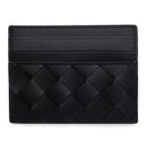 ボッテガヴェネタ BOTTEGA VENETA カードケース イントレチャート ブラック 黒 メンズ レディース 本革 カーフレザー 薄型 スリム カード入れ 6枚収納 名刺入れ カードホルダー 635057 V3US3 8803