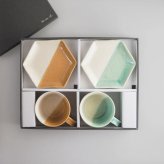 マグカップ・取皿セット / true colors line / ギフトボックス＆熨斗付き / 瀬戸焼【送料無料（北海道・沖縄を除く）】
