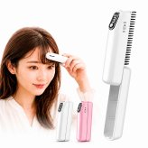 コードレス ヒートブラシ 前髪 折りたたみ ミニ USB Type-C充電  軽量 ホワイト ピンク ヘアブラシ