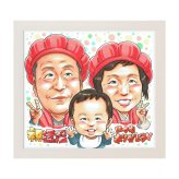 還暦祝い プレゼント 60歳 孫から 手描き 手書き 似顔絵 名入れ 送料無料｜祖父 祖母 両親 誕生日 記念品 サプライズ オーダーメイド 世界に一つ 長寿祝い 赤いちゃんちゃんこ 六十歳 ギフト