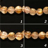 天然石ブレスレット【天使の翼のシルエット？！】8.5mm 太陽放射ルチルクォーツ 艶感 一点物【GHB196】浄化発送 京海堂