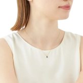 【無料ラッピング】  ヨンドシー 4℃ 9月誕生石 K10イエローゴールド ネックレス サファイア ホワイトトパーズ ブランド 正規品 新品 ギフト プレゼント 人気 おすすめ 誕生日 記念日 クリスマス 送料無料