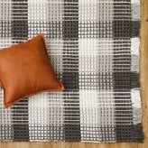 ラグ カーペット 玄関マット 洗える 室内用 屋内用マット マット インテリアマット ワッフル ギンガムチェック 厚手 ポコポコ おしゃれ ホット 床暖房OK 45×180cm