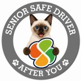 カーサイン 高齢者マーク SENIOR SAFE DRIVER スキフトイボブテイル マグネット 強力 直径13cm 肉球 日本製 車 ステッカー