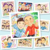 記念日のギフトに、大切なひとを似顔絵にしませんか。ラッピング対応で、贈り物として渡しやすい似顔絵です。 感謝 ギフト 似顔絵 プレゼント 贈り物 名入れ 手描き 記念日 記念 誕生日 お祝い 感謝 おじいちゃん おばあちゃん 家族 お父さん 両親 修正無料 名入れ 下書き確認 親孝行 そっくり 一生もの 実績多数 一生もの 家族 感謝 感激 バレンタインデー 喜ばれる 白寿祝い 還暦祝い 感動