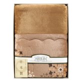 吸湿発熱わた入り やわらかタッチ 毛布ふとん 詰物0.5kg ギフト 寝具 防寒 毛布 国産 あったか寝具【北海道・沖縄県・離島 配送不可】