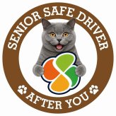 カーサイン 高齢者マーク SENIOR SAFE DRIVER シャルトリュー ステッカー シール 直径13cm 肉球 日本製 車