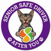 カーサイン 高齢者マーク SENIOR SAFE DRIVER ライコイ マグネット 強力 直径13cm 肉球 日本製 車 ステッカー