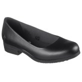 スケッチャーズ レディース ワークシューズ ナウリア パンプス 108322 SKECHERS Naulia 防滑 滑りにくい メモリーフォーム クッション 靴 ブラック 黒 仕事用 立ち仕事