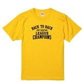連覇記念 BACK TO BACK LEAGUE CHAMPIONS Tシャツ 2025-2026 カナリアイエロー/記念/応援/メンズ/レディース/半袖/サイズS～XL
