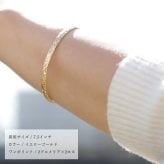 ハワイアンジュエリー オーダーメイド バングル オーダーメイド 幅4mm 刻印 無料 サイズが選べる K14ゴールド クローズバングル 彼女 妻 女性 レディース 誕生日 プレゼント【品番：KJGB4-001】