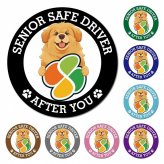 カーサイン 高齢者マーク SENIOR SAFE DRIVER チベタンマスティフ マグネット 強力 直径13cm 肉球 日本製 車 ステッカー