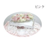 ティッシュボックスケース ピンク ローズ レースデザイン おしゃれで華やかなティッシュカバー