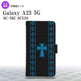 Galaxy A23 GalaxyA23 手帳型スマホケース カバー ゴシック 黒 水色 2022年 10月発売 nk-004s-a23-dr1009