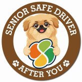 カーサイン 高齢者マーク SENIOR SAFE DRIVER ペキックス マグネット 強力 直径13cm 肉球 日本製 車 ステッカー