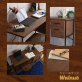 デスク チェア ヴィンテージ風引き出し付き & セット Dove-ダブ- DWV-120S--WAL ウォールナット :W120×D50×H72cm ホームテイスト 机 書斎 パソコン 新生活