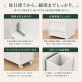 キッチンカウンター ゴミ箱収納 隠せる 幅56・75cm 45L対応 2分別 3分別 ダストボックス収納 レンジ台 作業台 キャスター付き