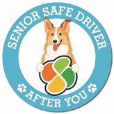 カーサイン 高齢者マーク SENIOR SAFE DRIVER スムースコリー マグネット 強力 直径13cm 肉球 日本製 車 ステッカー