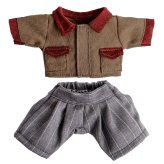 【10月13日発売予定】 [6点までメール便可] ぬいぐるみ用 服 2点セット コート パンツ ズボン ぬい服 クリスマス 推しぬい ぬい活 推し活 ぬいぐるみの服 人形 おしゃれ 可愛い 誕生日プレゼント 着せ替え おままごと 女の子 男の子 テディベア くま おもちゃ おしゃれこぐま 冬 コスチューム 身長12cm(4S)用 TBハンティングコート 778102