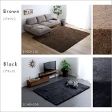 ふわふわ シャギーラグ Mサイズ 200×200 おしゃれ ラグマット カーペット 正方形 厚手 滑り止め インテリア アイボリー グレー グリーン ブ ベージュ ふわふわシャギーラグ 200×200cm 敷物 8色