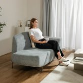 3WAYソファ 幅122～160cm×奥行84cm×高さ77.5cm(座面高:40cm) コンパクト リビング 一人暮らし 天然木 スチール ポリエステル ウレタンフォーム Sバネ 組立品 気分やシーンに合わせた心地よい空間をつくれます ベージュ 新生活