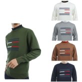 トミーヒルフィガー ゴルフ メンズ ビッグフラッグ クルーネックセーター TOMMY HILFIGER GOLF THMA459 秋冬モデル お誕生日祝い お祝い 記念品 お父さん 父の日 彼氏 男性 30代 40代 50代 60代  還暦祝い 敬老の日 人気プレゼント プレゼント