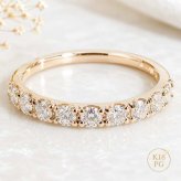 ダイヤモンド リング ハーフエタニティ 0.5ct K18 ピンクゴールド 10.5号 指輪 18金 エタニティリング 鑑別カード付き 天然石 ジュエリー アクセサリー レディース
