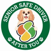 カーサイン 高齢者マーク SENIOR SAFE DRIVER アメリカンコッカースパニエル ステッカー シール 直径13cm 肉球 日本製 車