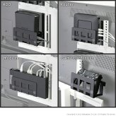 WALL Vシリーズ/PRO/A2/テレビ台用スタンド対応 マルチデバイスホルダー ハードディスクホルダー 背面収納 HDD モデム ルーター 追加オプション 部品 パーツ スチール製 WALLオプション SEVENSTAND セブンスタンド ウォール