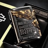 ジッポ ライター ハーレー ダビッドソン ZIPPO ブラック チタン加工 かっこいい 3面大型メタル イーグル HARLEY-DAVIDSON 日本国内限定モデル ジッポー ギフト