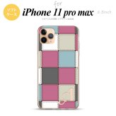 iPhone11ProMax iPhone11pro max スマホケース ソフトケース パッチワーク ミックスB ピンク +アルファベット メンズ レディース nk-i11pm-tp1672i
