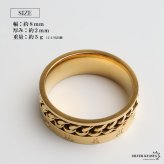 ステンレス ローマ数字リング 喜平 チェーンリング 動く ギミックリング メンズ ゴールド シルバー ブラック 指輪 メタル 文字 かっこいい 大人 お洒落 プチプラ 男性 金属アレルギー対応