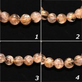 天然石ブレスレット 【淡く上品で個性豊かな輝き】11mm 太陽放射ルチル 一点物【GHB203】36ｇ 浄化発送 京海堂