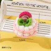 毛糸ケーキ キーホルダー 手編み風 5種類 ニット バッグチャーム かわいい スイーツ モチーフ 飾り 小物 アクセサリー 誕生日 プレゼント ギフト