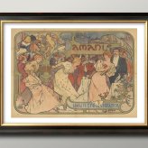 日本製 アルフォンス ミュシャ A3 サイズ ポスター アート おしゃれ 絵画 インテリア 北欧 イラスト マット紙 艶消し アートパネル 額 フレーム デザイン 壁掛け ギフト 新築祝い ディスプレイ  速達 送料無料