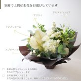 【Like a bouquet】生花のアレンジメント 花束のように見えて華やかな印象があります。新築のお祝いや開店のお祝いなど空間のインテリアのように飾ることができるお祝い花です 送料無料 生花 アレンジメント 誕生日 花 ギフト 送料無料 白 お祝いアレンジメント 御祝 記念日 開店御祝い 自宅用 お供え フラワーギフト 展示会 楽屋花 受付 おしゃれ 母の日 敬老の日 お中元 お歳暮