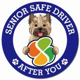 カーサイン 高齢者マーク SENIOR SAFE DRIVER ケアーンテリア マグネット 強力 直径13cm 肉球 日本製 車 ステッカー