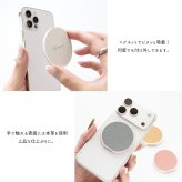 MagSafe対応 ミラー付き 薄型 スマホスタンド 【 シュリンクレザー 】 名入れ 本革 くすみカラー iPhone マグセーフ
