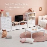 チェスト 白 ホワイト 4段 幅50cm エレガントデザインチェスト 桐 箪笥 タンス 衣類収納 リビングチェスト 収納 ファックス台 FAX台 電話台 北欧 木製 かわいい 棚 おしゃれ 白家具 姫系 姫家具 一人暮らし 女の子 新生活