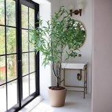観葉植物 造花 ユーカリ・ニコリー BROWN 全高約180cm 大型 フェイクグリーン 高級 本物そっくり リアル おしゃれ ナチュラル インテリア 人工観葉植物 アーティフィシャルグリーン オフィス 店舗 ホテル カフェ 開店祝い 室内 リビング 玄関 風水 ユーカリの木