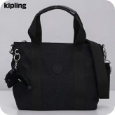 キプリング トートバッグ レディース ブランド Kipling アッセーニ ミニ ミニトートバッグ ロゴ ワンポイント 無地 2WAY KI7149-P39 Black Noir 黒