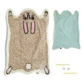 ブランケット ひざ掛け モモンガブランケット 大判 ダイカット モコモコ ベビー アニマル 105×75cm 毛布 膝掛け ハーフケット 冬 温かい ハーフ あったか ふわふわ おしゃれ おもしろ かわいい トラ ウサギ ゴリラ クリスマス ギフト Momonga