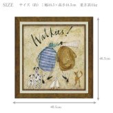 サムトフト おさんぽ！ ST-08129 Mサイズ アートフレーム 絵画 犬 アヒル 猫 動物 人物 ギフト アート おしゃれ 北欧 インテリア お部屋
