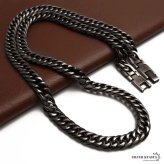 純チタン製 軽い ダブル喜平チェーンネックレス 喜平ネックレス 6面カット チタンネックレス ブラック アンティークシルバー つや消し マット 50cm 60cm メンズ 男性 金属アレルギー対応