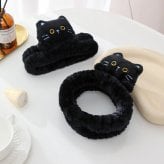 ヘアバンド 猫付き 洗顔  ターバン 吸水 ふわふわ かわいい  ヘアーバンド タオル地 風呂 汗止め タオル お風呂上り バスグッズ 化粧 おしゃれ 髪用 吸水ヘアバンド ヘアドライ 速乾 大人 プレゼント ギフト マスコット ぬいぐるみ