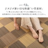 夏ラグ 夏用カーペット い草カーペット うしお 約261×261cm 江戸間 4.5畳 4.5帖 敷き詰め 柄上敷き 花ござ い草ラグ 和モダン 市松模様